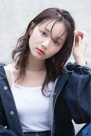 セミロング パーマ 山崎 澪 レイヤーカット/大宮のヘアスタイル