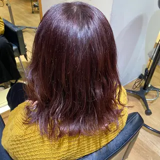 ミディアム 大人可愛い♡コテ巻き パーマ🌼杉田 萌恵のヘアスタイル