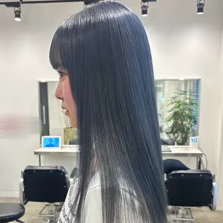 セミロング カラー 髪質改善ストレート /暖色カラー🎀🪞のヘアスタイル