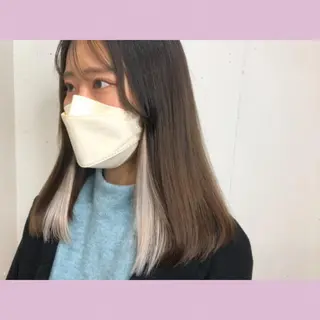 ロング カラー ヘアアレンジ 八巻 晴香のヘアスタイル