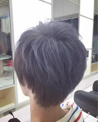 ショート カラー メンズ 青木 茂樹⭐️ 透明感カラーのヘアスタイル