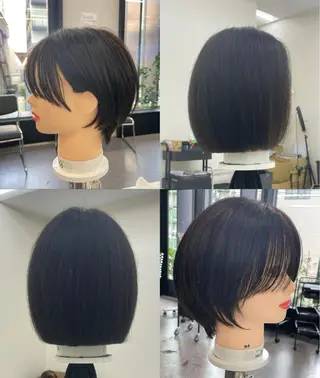 ショート カラー オリーブカラー🫒/ ハッシュカット/みゆのヘアスタイル