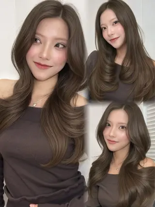 ロング カラー 上品モテヘア🩶 karen🩶のヘアスタイル