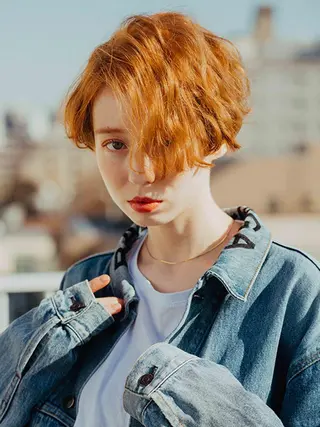 ミディアム カラー パーマ ヘアアレンジ 【公式】amble luxe池袋東口🩷のヘアスタイル