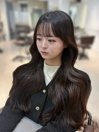 ロング ninaアイドル前髪 ×透明感🎀のヘアスタイル