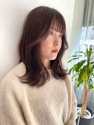 ミディアム 似合わせカット 迫留由弥のヘアスタイル