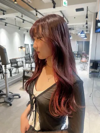 ロング カラー ヘアアレンジ 🎀ハイトーン・艶 カラー HANA🎀のヘアスタイル
