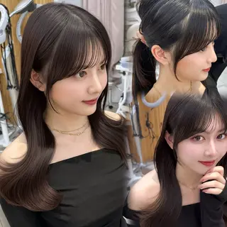 ミディアム カラー 🇰🇷韓国風くびれ ヘア🇰🇷中村優大のヘアスタイル