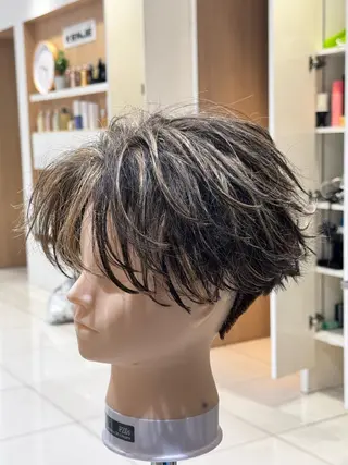 ショート カラー メンズ 堀 舜介/メンズカットのヘアスタイル
