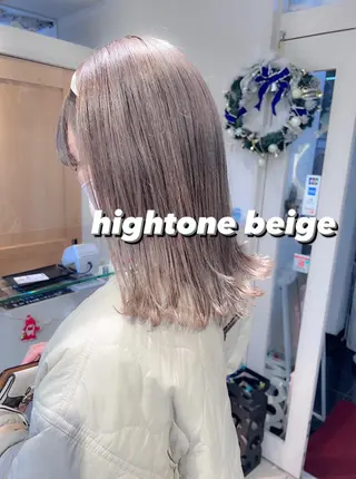 セミロング カラー ヘアアレンジ ハイトーンピンク🍑 ブリーチ🍑RINAのヘアスタイル