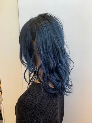 セミロング カラー インナーエクステ渋谷 🦋KAJIのヘアスタイル