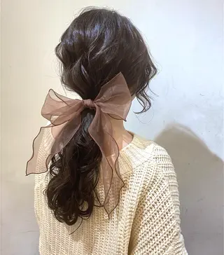 セミロング 顔周りカット・相談 レイヤーも◎しずくのヘアスタイル