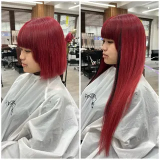 ロング カラー ショート/ウルフ カットモデル募集のヘアスタイル