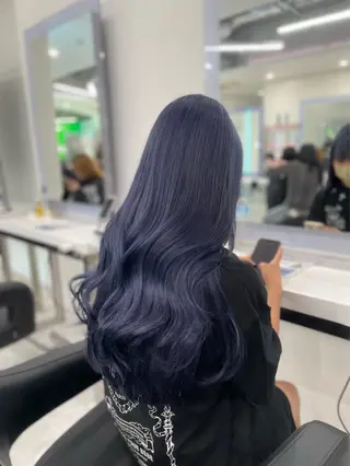 ロング カラー 大人っぽ韓国ヘア 寒色💙yuma💙のヘアスタイル