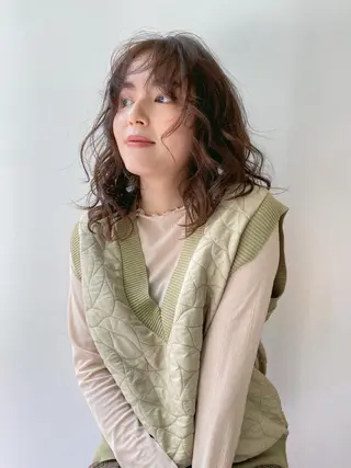 ミディアム パーマ 🍃服部 雅哉🍃銀座◎のヘアスタイル