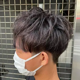 ショート カラー メンズ 【メンズ縮毛矯正】 田中秀斗のヘアスタイル