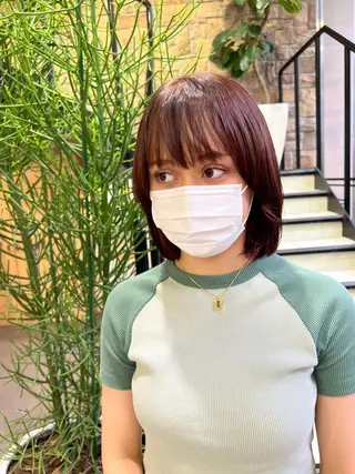 ミディアム チャンモリパーマ/韓 国/Minami🦋のヘアスタイル