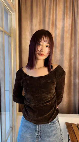 ミディアム saya/似合わせ /透明感カラーのヘアスタイル