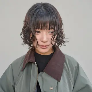 ショート パーマ 駒沢 聡のヘアスタイル