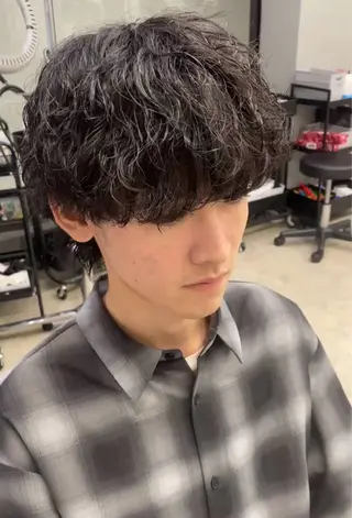 ショート パーマ メンズ メンズ専門サロン wokeのヘアスタイル