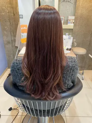 ロング カラー パーマ ヘアアレンジ kame|レイヤー / 似合わせ顔周りのヘアスタイル