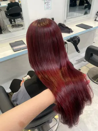 カラー 🇰🇷韓流暖色ヘア 🍒saaya🍒のヘアスタイル