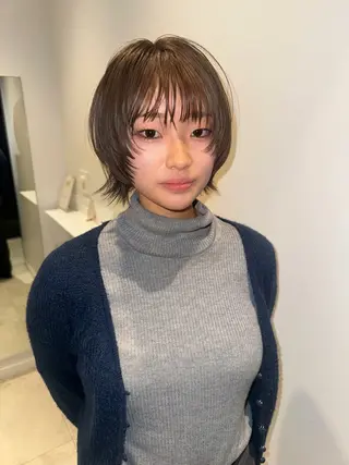 ショート カラー 似合わせボブ/ 大人ボブ🩵しおのヘアスタイル