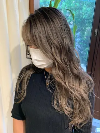 ロング ハイライトカラーなら 川嶋宏旭 栄 矢場町のヘアスタイル