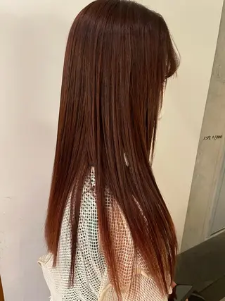 ロング 暖色カラーボブカット 🍇⛄️佐藤愛里のヘアスタイル