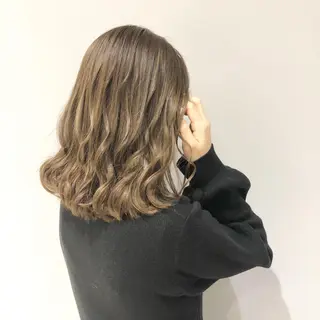 ミディアム カラー ヘアアレンジ yoshino yukoのマツエク・マツパデザイン