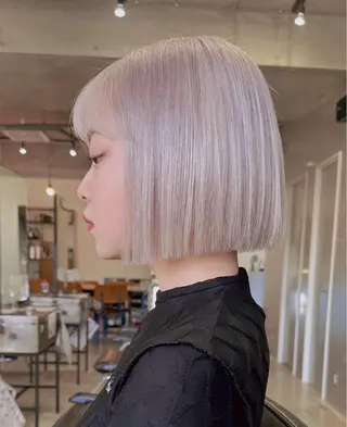 ショート カラー 韓国ボブ/ハッシュ カットKIRAのヘアスタイル