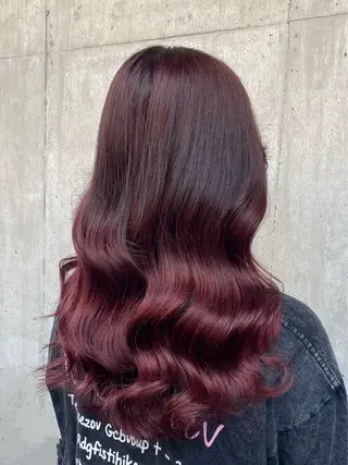 カラー まえの みほのヘアスタイル