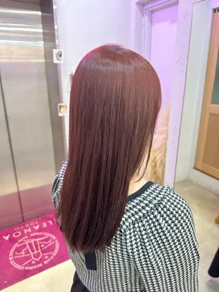 セミロング カラー ハイトーンレイヤー 顔まわりSOTAのヘアスタイル