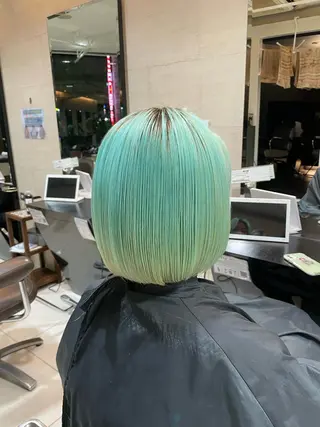 ミディアム 🎀韓国系ハイトーン カラーYoko🎀のヘアスタイル