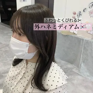 ミディアム カラー ヘアアレンジ 池本 梨奈のヘアスタイル
