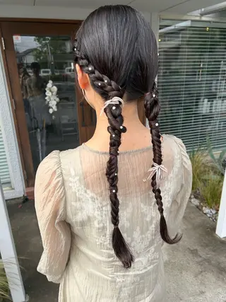 ロング ヘアアレンジ 小澤 志穂のヘアスタイル