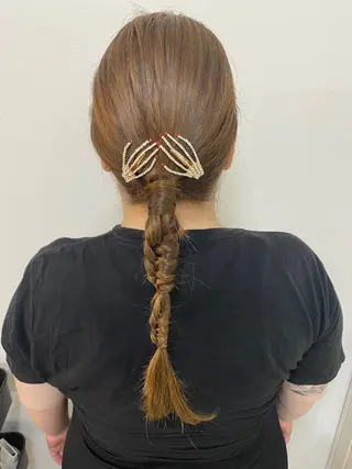 ミディアム カラー パーマ ヘアアレンジ Hiroshi ヒロシのヘアスタイル