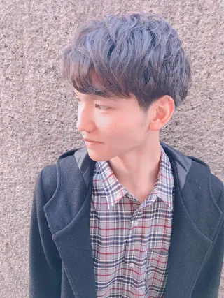 ショート カラー パーマ ヘアアレンジ メンズ ちこ .のヘアスタイル