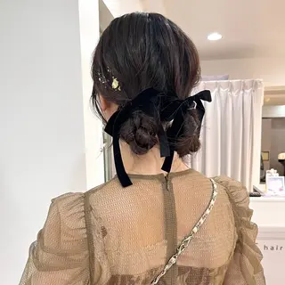 ヘアアレンジ マミ☁️ヘアセット /お呼ばれヘア/銀座のヘアスタイル