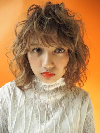 ミディアム カラー パーマ 志賀 愛理沙のマツエク・マツパデザイン