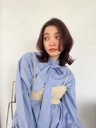 ミディアム カラー 五十嵐ゆり 美髪カラー　武蔵小杉のヘアスタイル