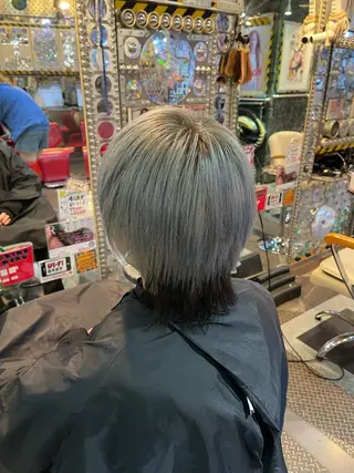 ショート カラー パーマ ヘアアレンジ メンズ 🌈派手髪エクステ ブレイズ🌈ひろとのヘアスタイル