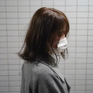 ミディアム カラー 清田 健太朗のヘアスタイル