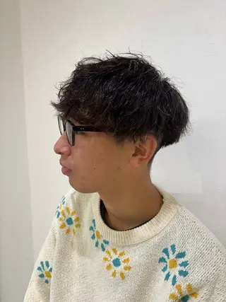 パーマ メンズ ニュアンスパーマ/ フェザー/マッシュのヘアスタイル