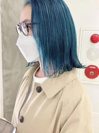 ミディアム カラー パーマ ヘアアレンジ メンズ ハイトーン/レイヤー 🌸さくらのヘアスタイル