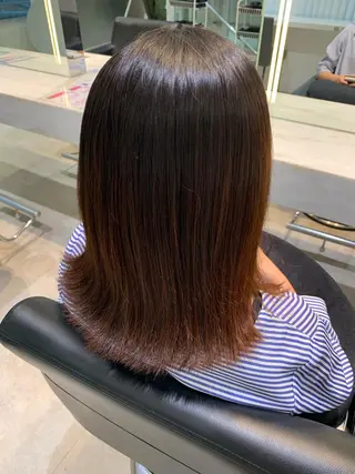 セミロング ヘアアレンジ 🫧透明感カラー/ ボブ/小笠原汐海🪽のヘアスタイル