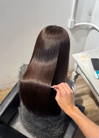 ロング パーマ 艶髪カラー/ 茶屋町/王子凌汰のヘアスタイル