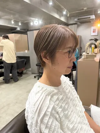 ショート カラー 表参道🌿赤み消し カラー/チナツのヘアスタイル