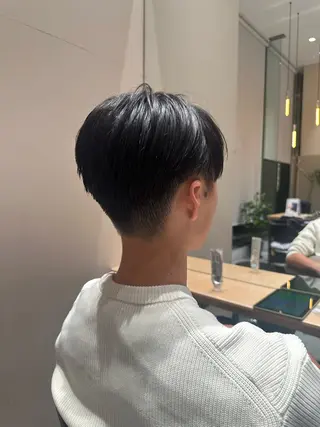 メンズ ミオ💎透ける暗髪 ショートカットのヘアスタイル
