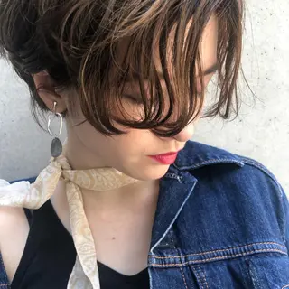 ショート 顔周りの垢抜けヘア 立山愛梨のヘアスタイル